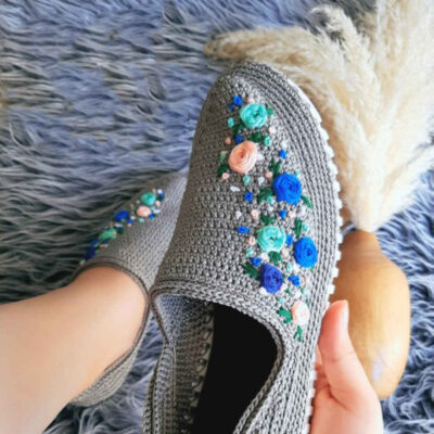 Giveh Shoes - Persian Handcrafted Breathable Footwear Flower Model