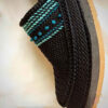 Handcrafted Persian Giveh Shoes - Star Black Striped Model
