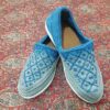 Handcrafted Persian Giveh Shoes - Zanjan Model Geometric Gray