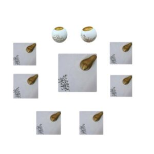 Elegant Ceramic Haft-sin Set for Nowruz Persian New Year