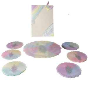 Resin Haft-sin Set for Nowruz Persian New Year Rainbow