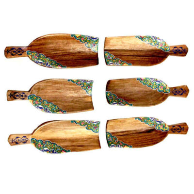 Elegant Wooden Haft-sin Set for Nowruz Persian New Year Hoonarin