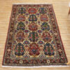 Hand-Knotted Persian Bakhtiyari Garden Rug (Traditional Bakhtiari Garden Khesti) - Cream Wool