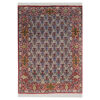Hand-Knotted Persian Isfahan Afshan Rug (Elegant All-over Floral) - Red Silk & Wool