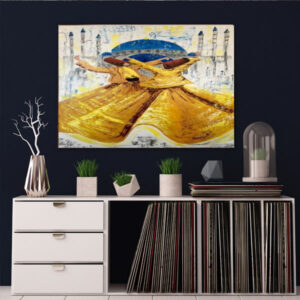 Persian Wooden Poster Print – Sama Dancers Wall Art