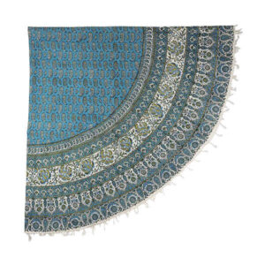 Persian Tablecloth: Isfahan’s Traditional Kalamkari Block Print Round