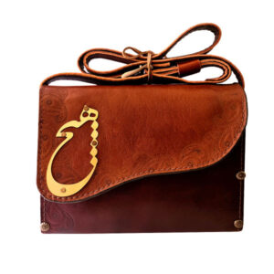 Luxurious Handcrafted Leather Crossbody Bag – Persian Hich Design