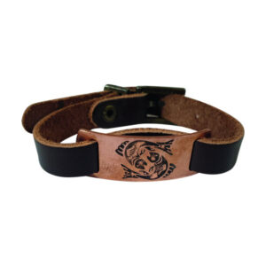 Leather & Copper Bracelet Artistic – Esfand Symbol