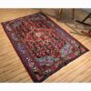 Hand-Knotted Persian Zanjan Rug (Tribal Traditional Toranj & Medallion) - Red Wool