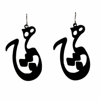 Persian Acrylic Earrings Calligraphy Hich