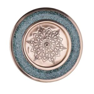 Iranian Turquoise Inlay Copper Plate Model Hasti