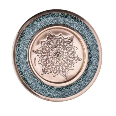 Iranian Turquoise Inlay Copper Plate Model Hasti