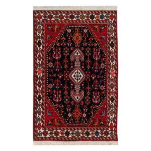 Hand-Knotted Persian Isfahan Rug (Classical Tribal Toranj Geometric Medallion) – Red Wool