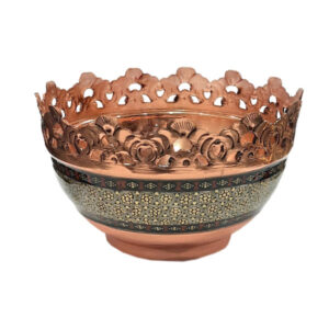 Decorative Nuts Bowl Persian Artisan-Crafted Khatamkari Mahtab