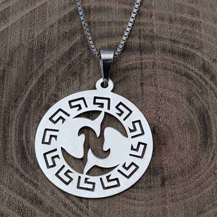 Persian Silver Necklaces Artistic Esfand Symbol