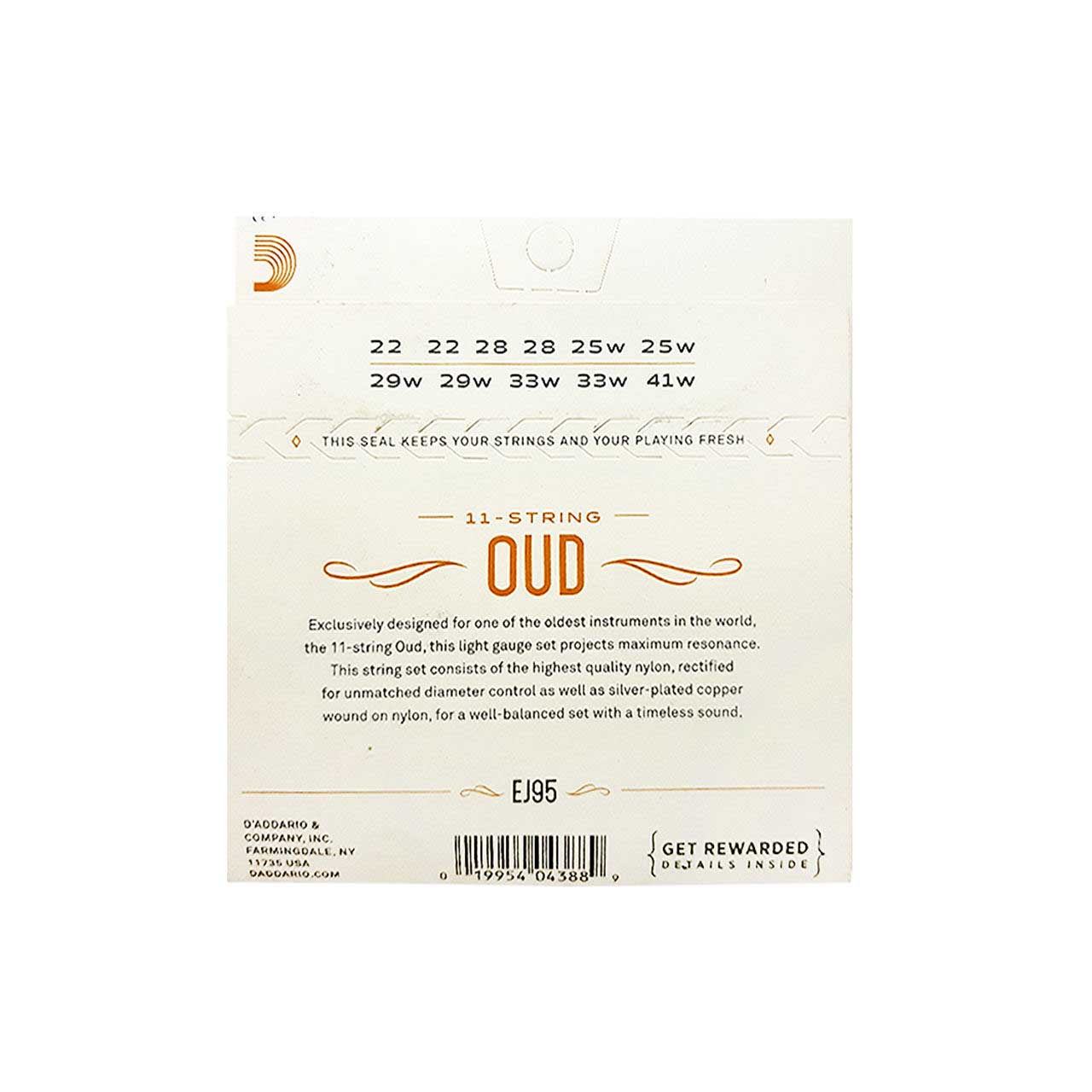 Pack of Strings for Oud Instrument Model Daddario