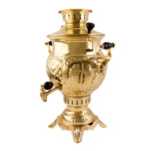Persian Brass Samovar Decorative Charcoal Tea Maker 6-Liter