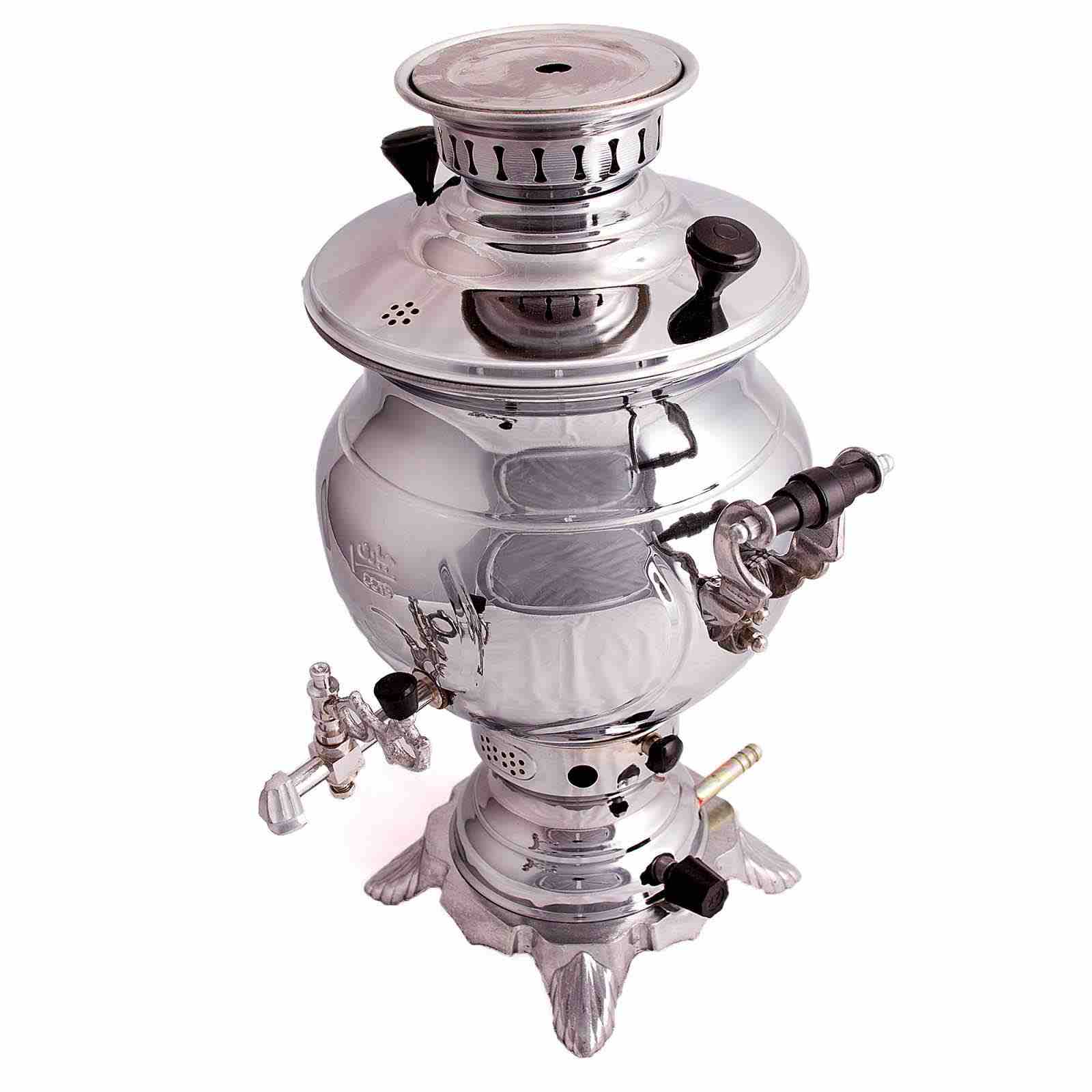 Persian Gas Samovar Traditional Design Tea Maker Smooth Finish 6-Liter