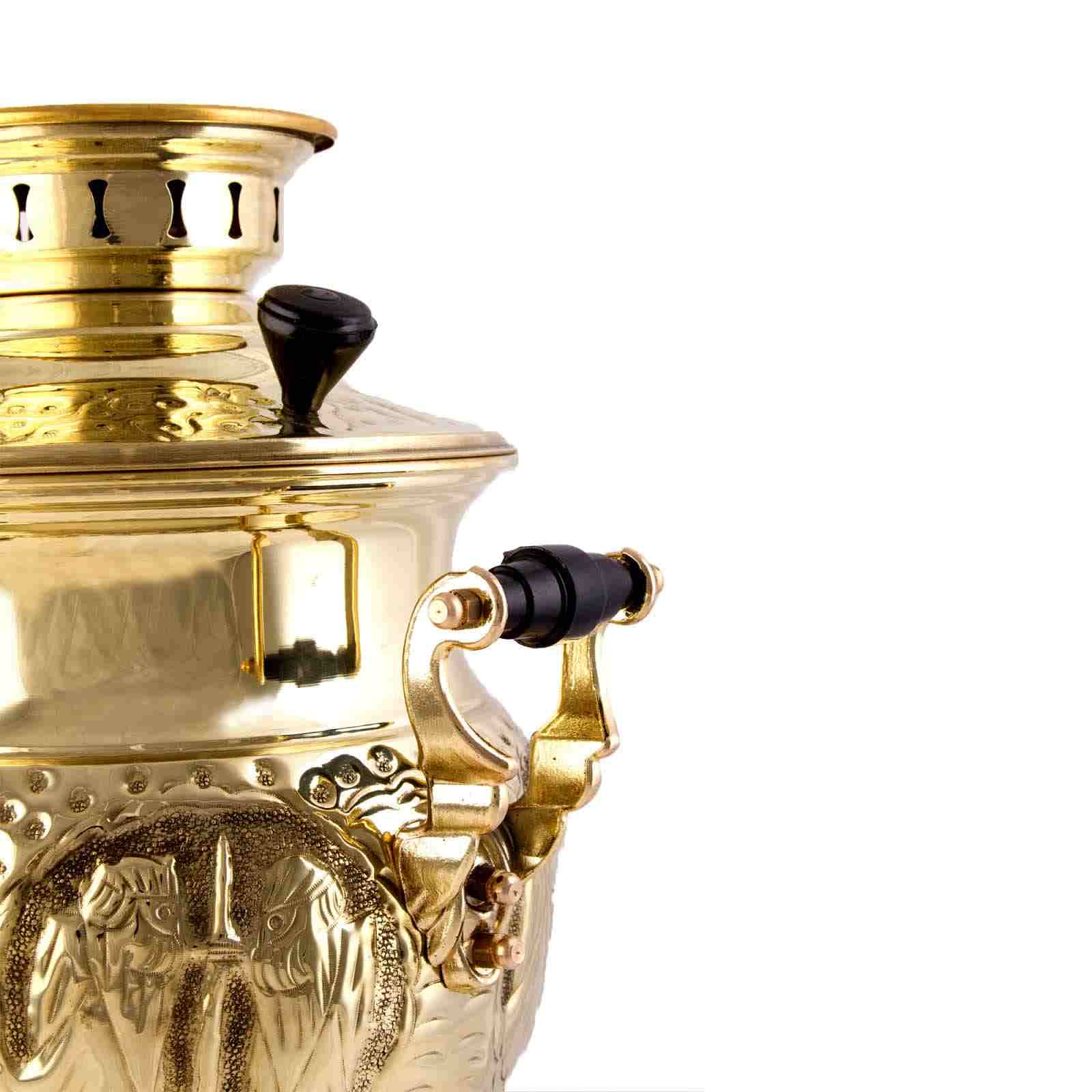 Persian Brass Samovar Decorative Charcoal Tea Maker 6-Liter