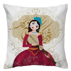 Printed Velvet Cushion Cover – Girl Design (Set of 2)