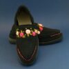 Handcrafted Persian Giveh Shoes - Shokofeh Black Floral Model