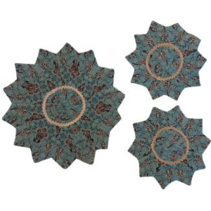 Set of 3 Persian Tablecloth Luxurious Yazd’s Termeh Star