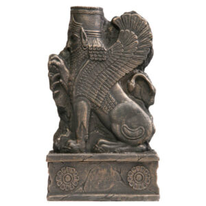 Historical Griffin: Achaemenid Horned Lion with Human Head Figurine