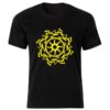Persian Black Cotton T-Shirt Model Round Hich — Circular Hich Calligraphy Motif