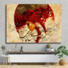 Persian Wooden Poster Print - Girl & Poem Wall Art