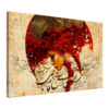 Persian Wooden Poster Print - Girl & Poem Wall Art