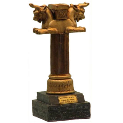 Historical Shirdal: Horned Lion Column Head of Persepolis Figurine