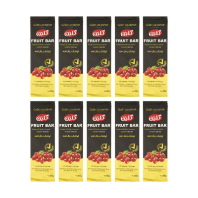 Galin Cornelian Cherry Lavashak Bars – Traditional Persian Sour Fruit Leather, 60g (10 Pieces)