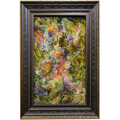 Hand-Knotted Persian Silk Miniature Wall Hanging Rug – Persian Miniature Art, Tabriz