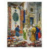 Hand-Knotted Persian Pictorial Rug - Tabriz Cairo Bazaar Scene