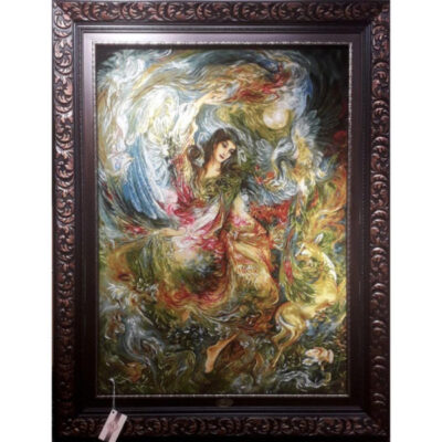 Hand-Knotted Persian Silk Miniature Wall Hanging Rug – Persian Miniature Art, Tabriz