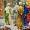 Hand-Knotted Persian Pictorial Rug - Tabriz Cairo Bazaar Scene