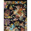 Hand-Knotted Persian Pictorial Rug - Qom Pure Silk Hunting Ground