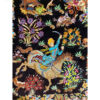 Hand-Knotted Persian Pictorial Rug - Qom Pure Silk Hunting Ground
