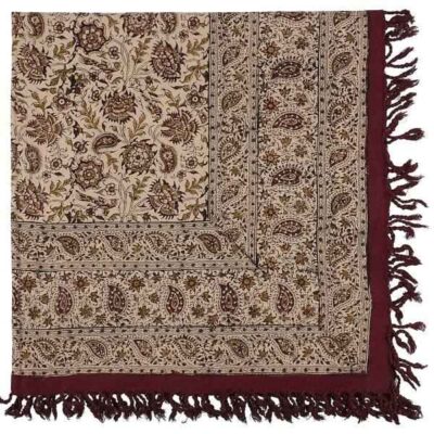 Persian Tablecloth: Isfahan's Traditional Kalamkari Block Print Atrian
