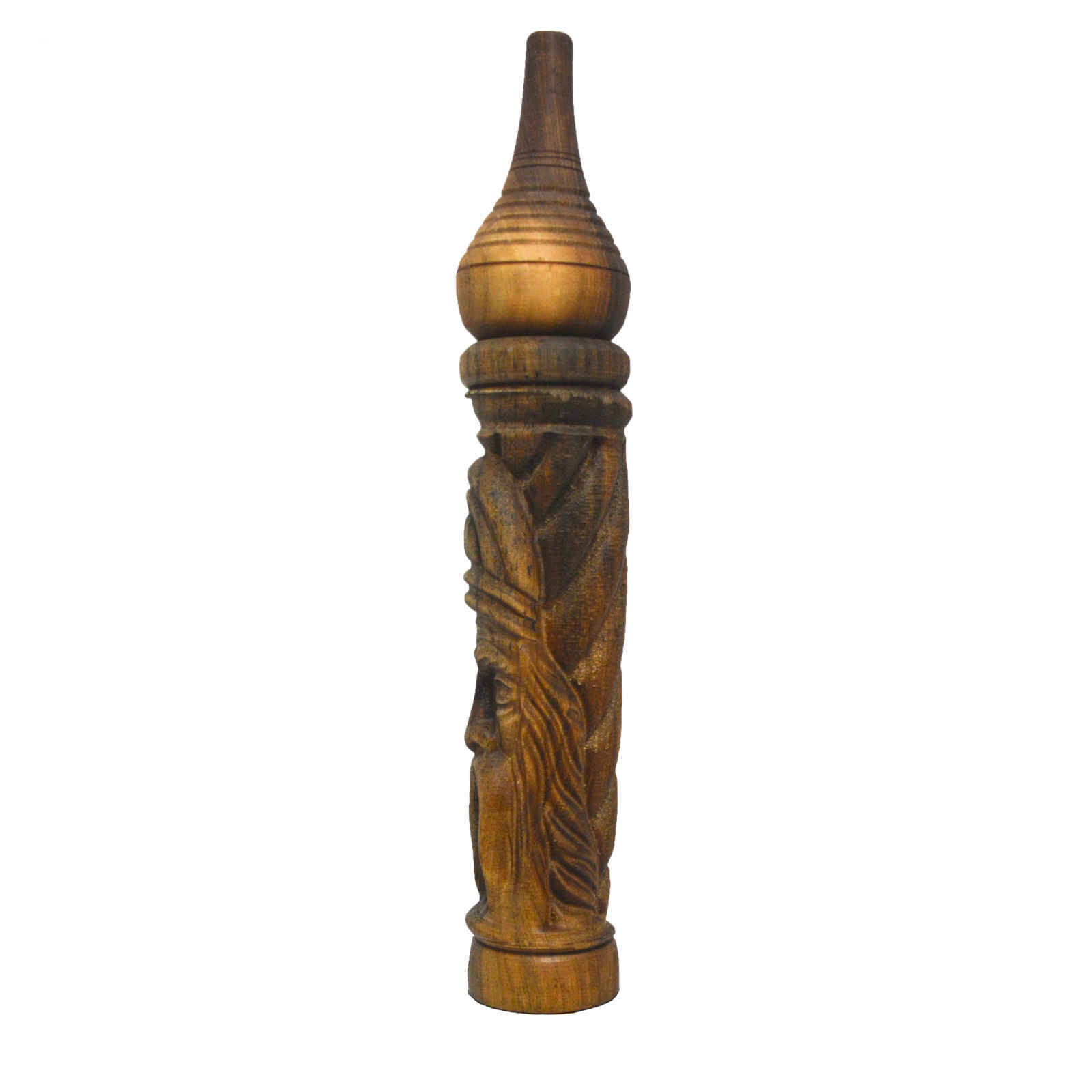 Wood Carved Persian Hookah Stem for Qalyan (Shisha)