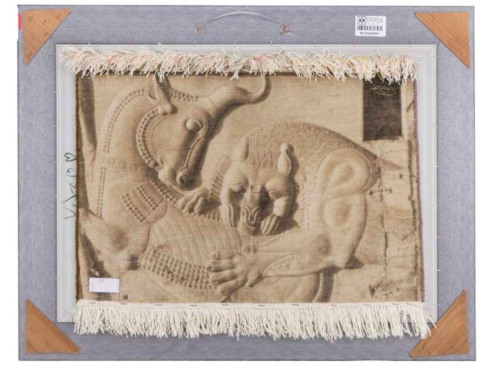 Hand-Knotted Persian Pictorial Rug – Tabriz Persepolis Ancient Columns