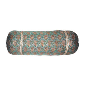 Traditional Persian Cylindrical Bolster Pillow with Elegant Termeh Fabric (2x)