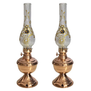 Persian Copper Kerosene Oil Lamp Model Shah Abbas (2x)