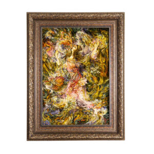 Hand-Knotted Persian Pictorial Rug – Tabriz The Smell of Spring Miniature