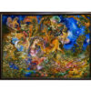 Hand-Knotted Persian Wall Hanging Rug from Tabriz Depicting Dayereh Hasti Miniature