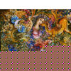 Hand-Knotted Persian Wall Hanging Rug from Tabriz Depicting Dayereh Hasti Miniature