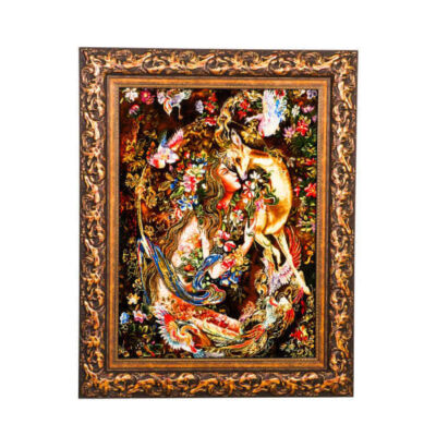 Hand-Knotted Persian Silk Miniature Wall Hanging Rug – Kindness Miniature, Tabriz
