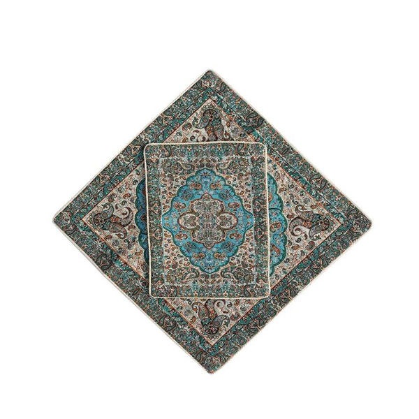 Persian Termeh Prayer Mat Luxury Islamic Sajada Blue