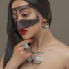 Handcrafted Battoulah Mask - Gulf Burqa Gray