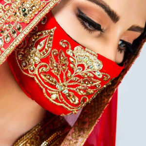 Handcrafted Fashion Embroidered Face Mask for Women – Model Abtin
